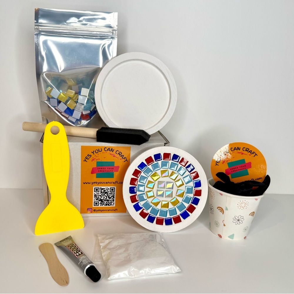 DIY Mosaic Tile Coaster Making Kit - Picture 2 of 2
